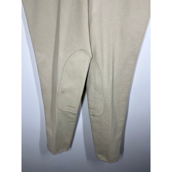 Tuff Rider Breeches Women Size 40 Long Beige Knee Patch Stretch Adj Leg Openings - Picture 3 of 16